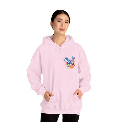 Colorful Butterfly Hoodie - Artistic Unisex Sweatshirt for Spring Adventures Printify