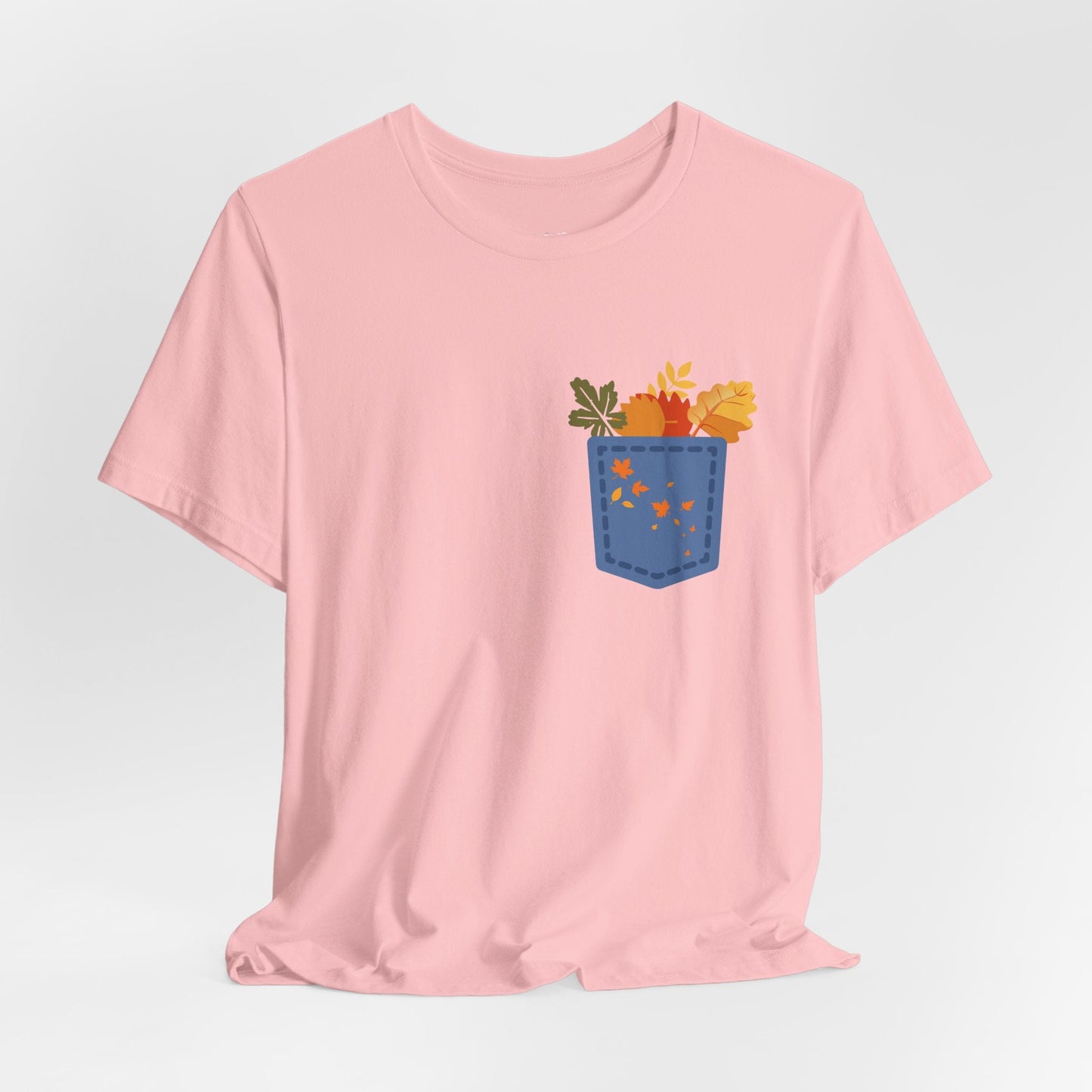 Pocket Boho Tee - Funny Botanic Autumn Design Boho Wear