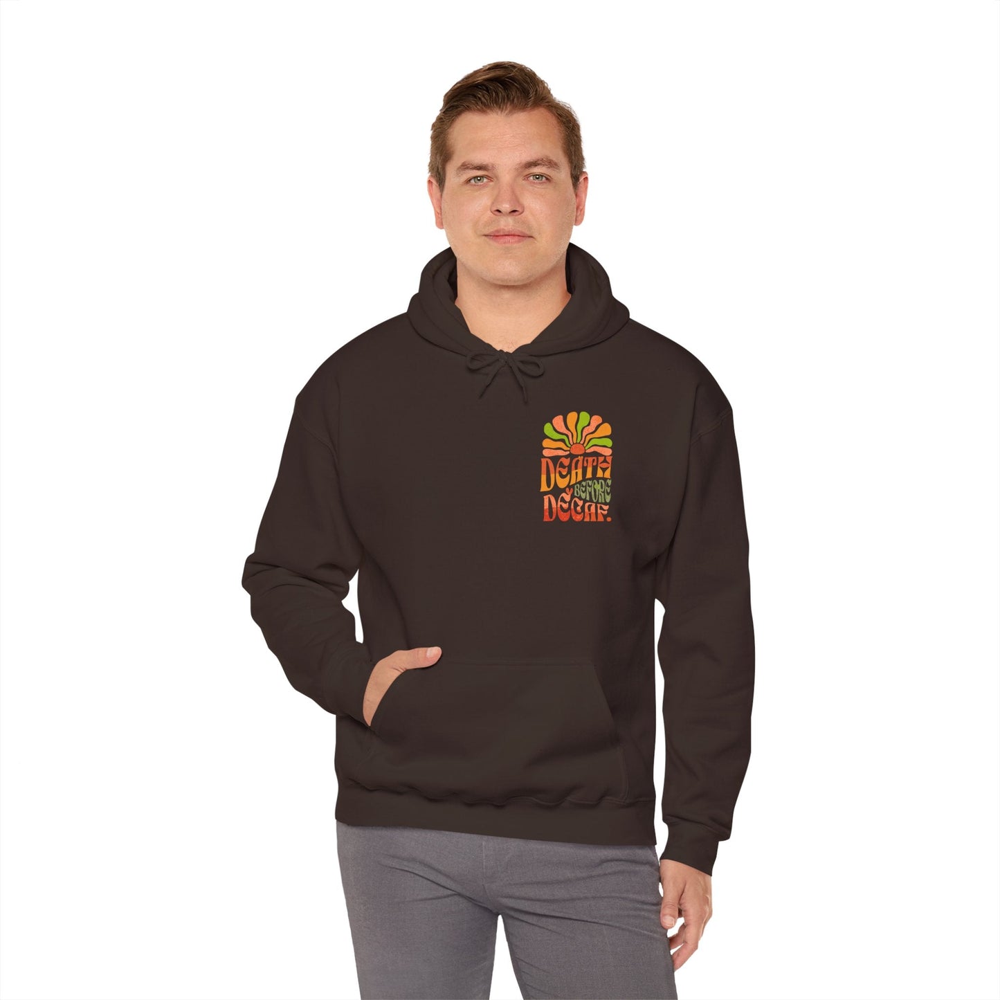 Colorful Retro Hoodie - Perfect for Cozy Days and Celebrations Printify