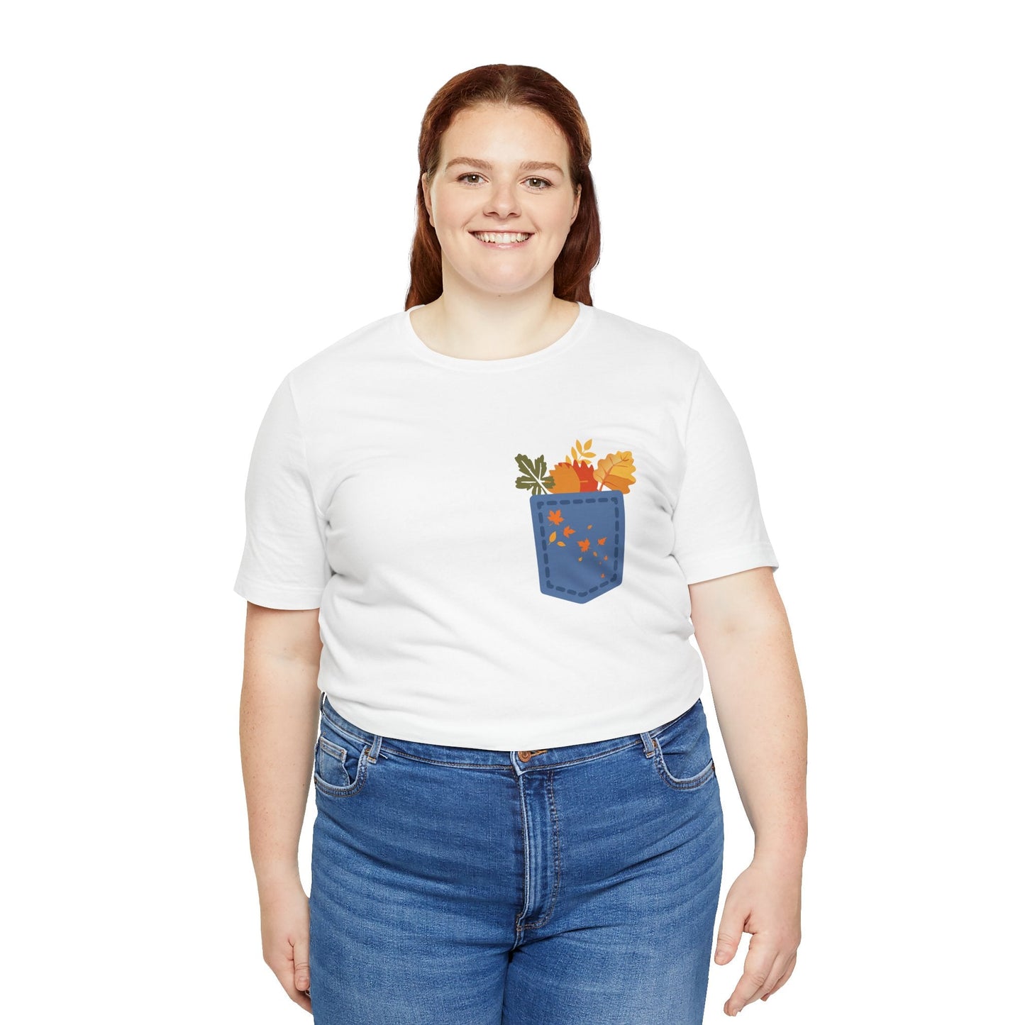 Pocket Boho Tee - Funny Botanic Autumn Design Printify