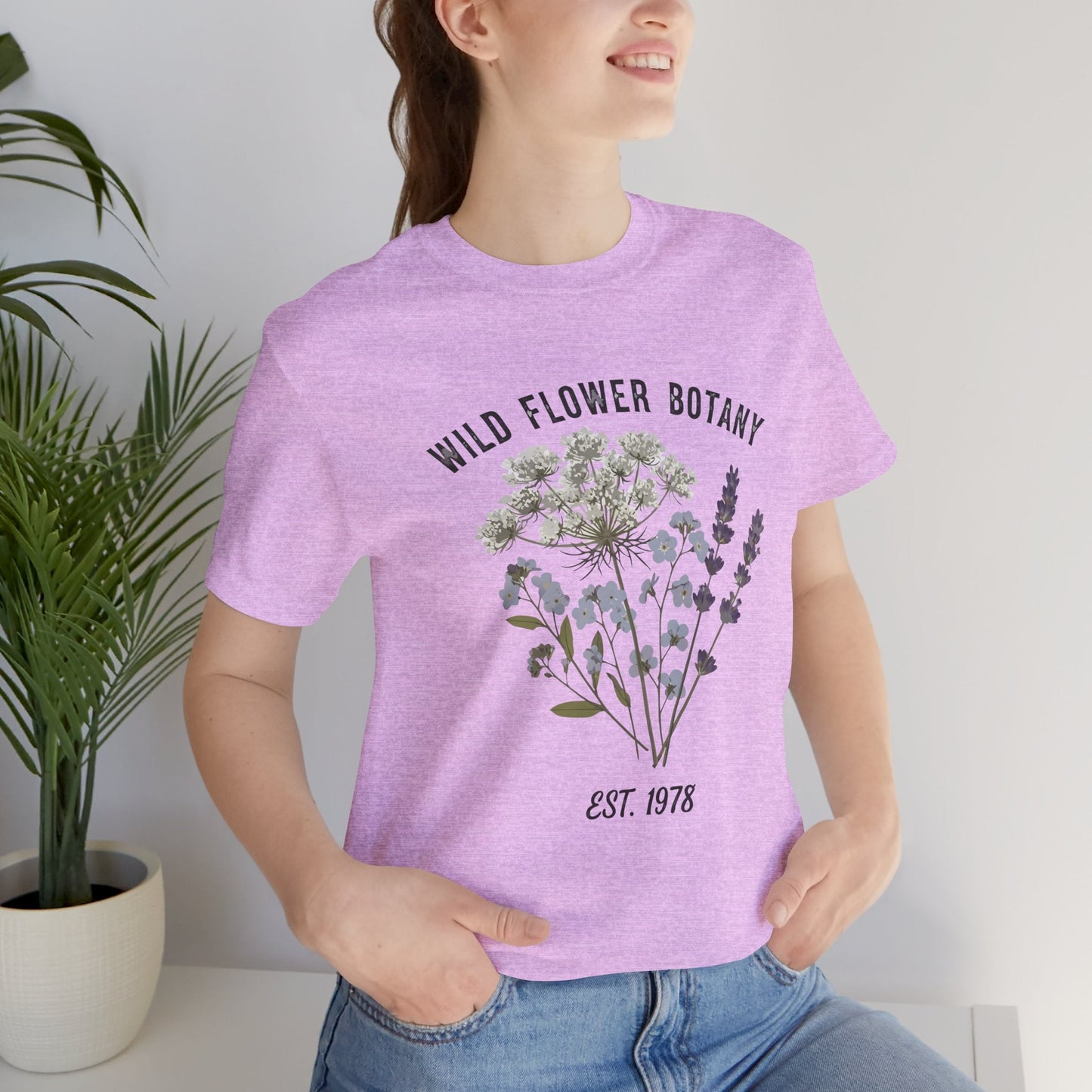 Wild Flower Botany Unisex Tee - Nature-Inspired Floral Shirt Boho Wear