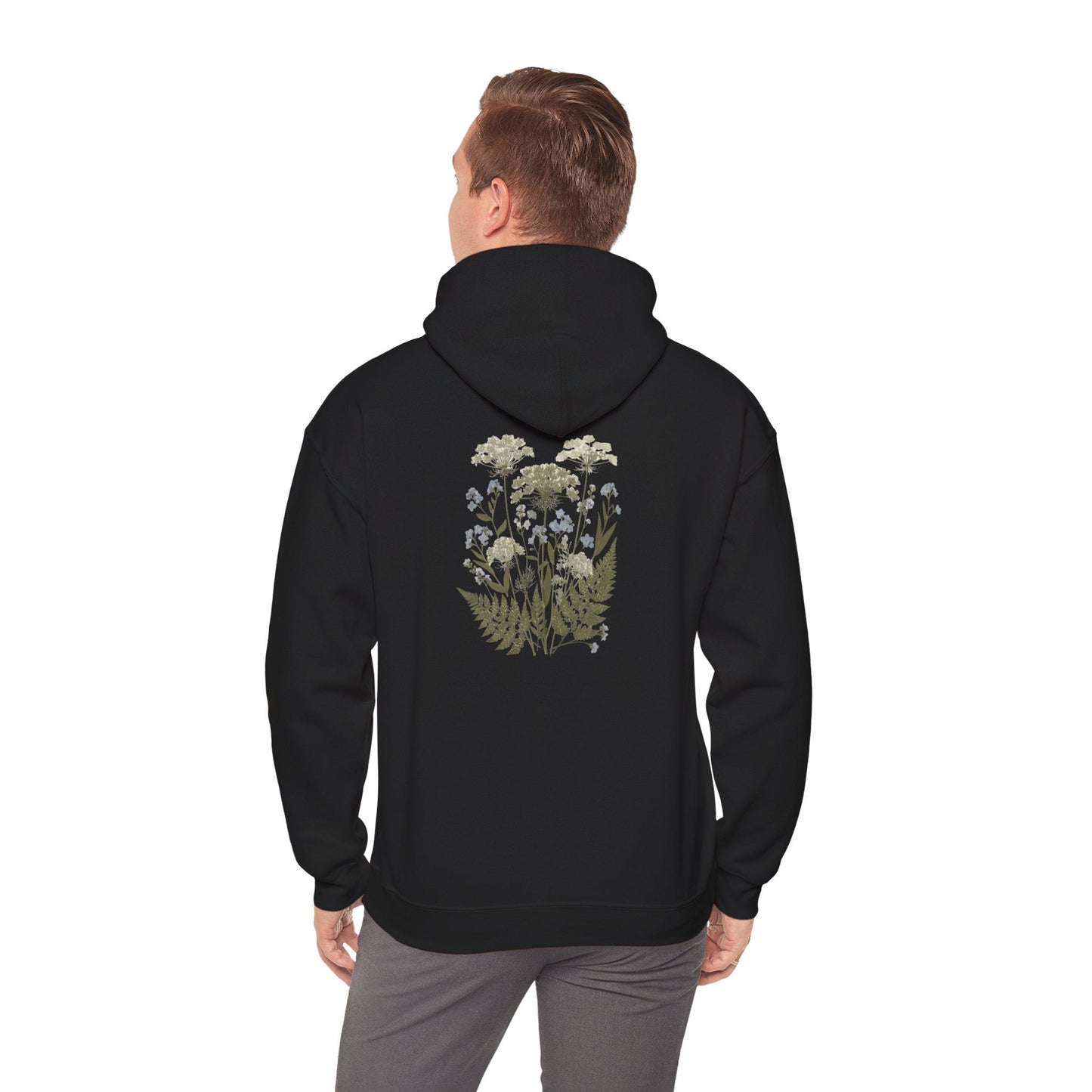 Botanical Print Unisex Hoodie - Embrace Nature Boho Wear