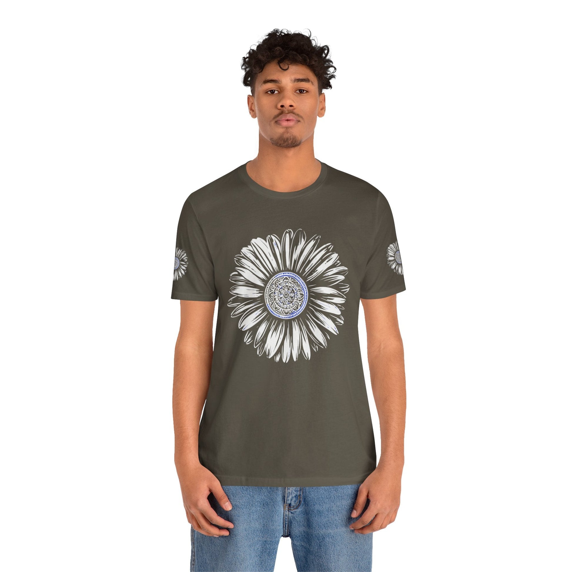Boho Blue Mandala Tee Printify