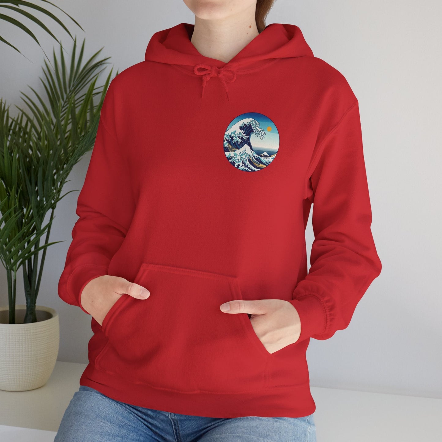 Ocean Wave Graphic Hoodie, Cozy Unisex Sweatshirt, Nature Lover Gift, Beach Vibes Apparel, Art-Inspired Clothing Boho Wear