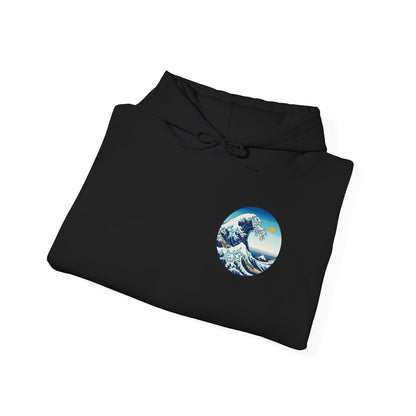 Ocean Wave Graphic Hoodie, Cozy Unisex Sweatshirt, Nature Lover Gift, Beach Vibes Apparel, Art-Inspired Clothing Printify