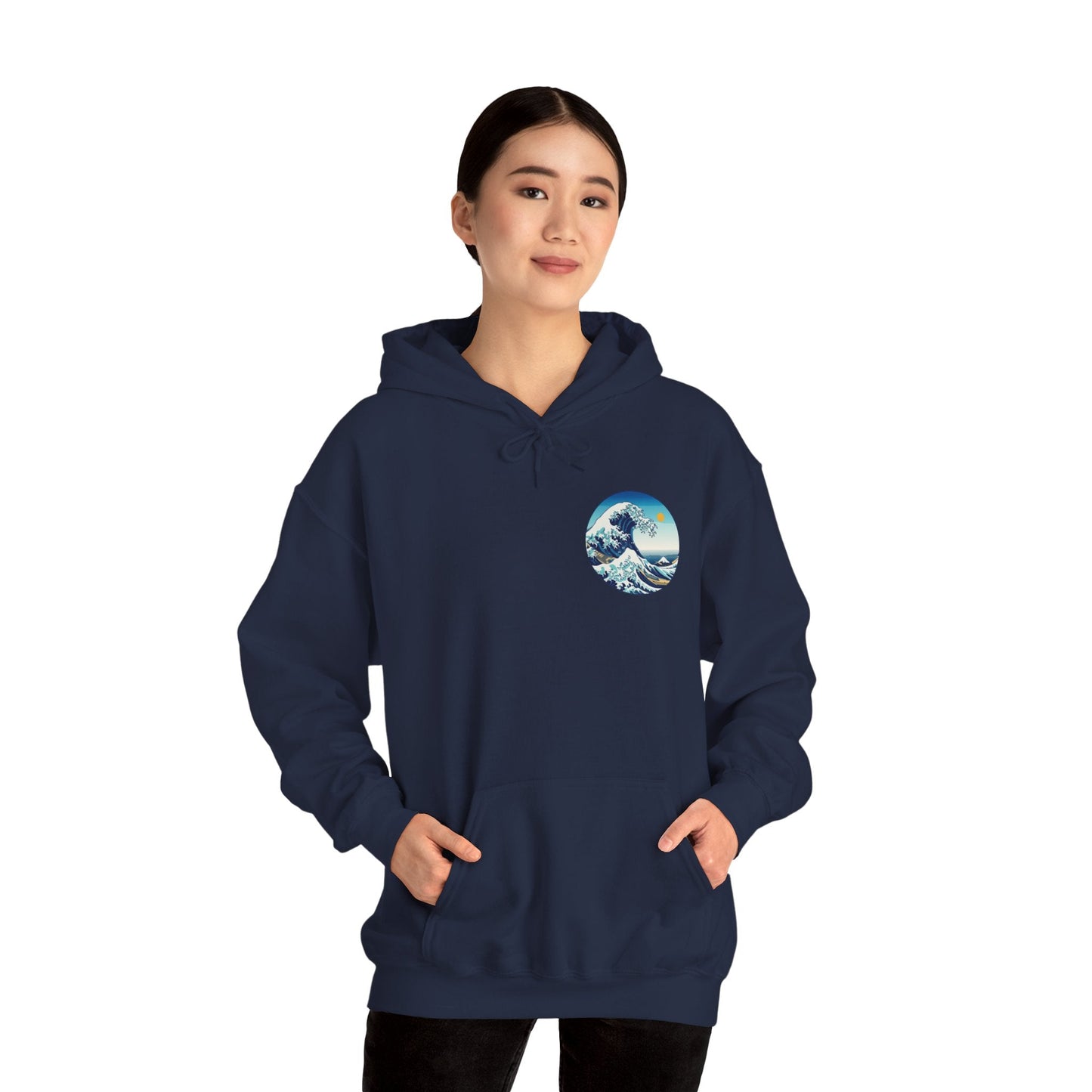 Ocean Wave Graphic Hoodie, Cozy Unisex Sweatshirt, Nature Lover Gift, Beach Vibes Apparel, Art-Inspired Clothing Boho Wear