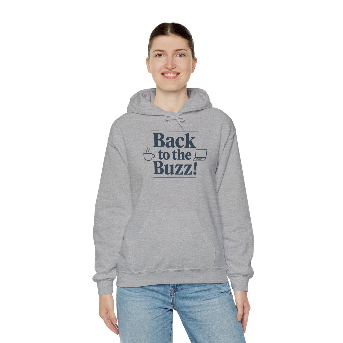 Hooded Sweatshirt - 'back to the buzz' Design Printify