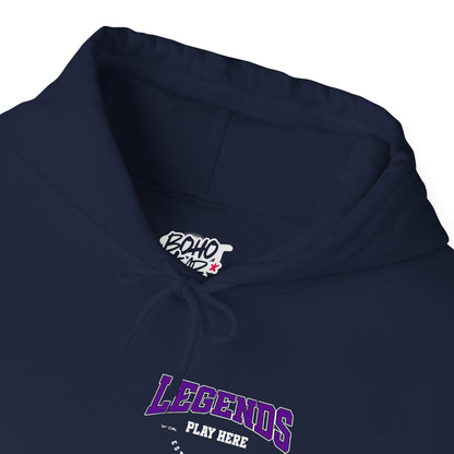 Legends Play Here Hoodie | Unisex Heavy Blend™ Sweatshirt for Gamers, Casual Wear, Friends Gatherings, Cozy Gift Ideas, Unique Style Boho Wear