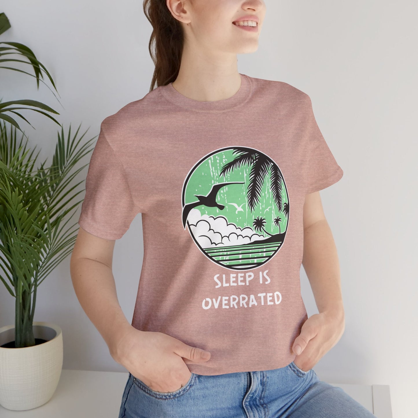 Sleepy Days Unisex Tee: Beach Lovers Printify