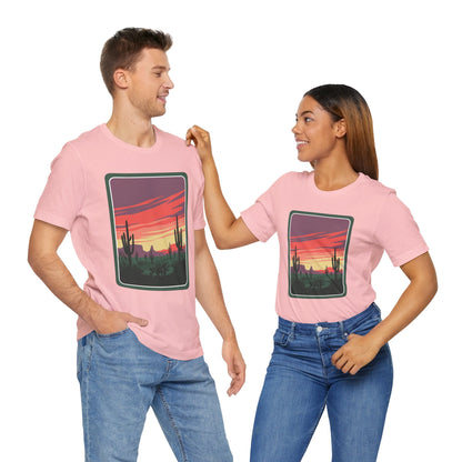 Desert Sunset Tee | Boho Style, Unisex Short Sleeve Shirt, Nature Lover Gift, Adventure Apparel, Outdoor Exploration Clothing Printify