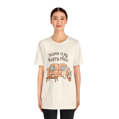 T-Shirt - Home is my Happy Place - Unisex Jersey Short Sleeve Tee Boho Wear