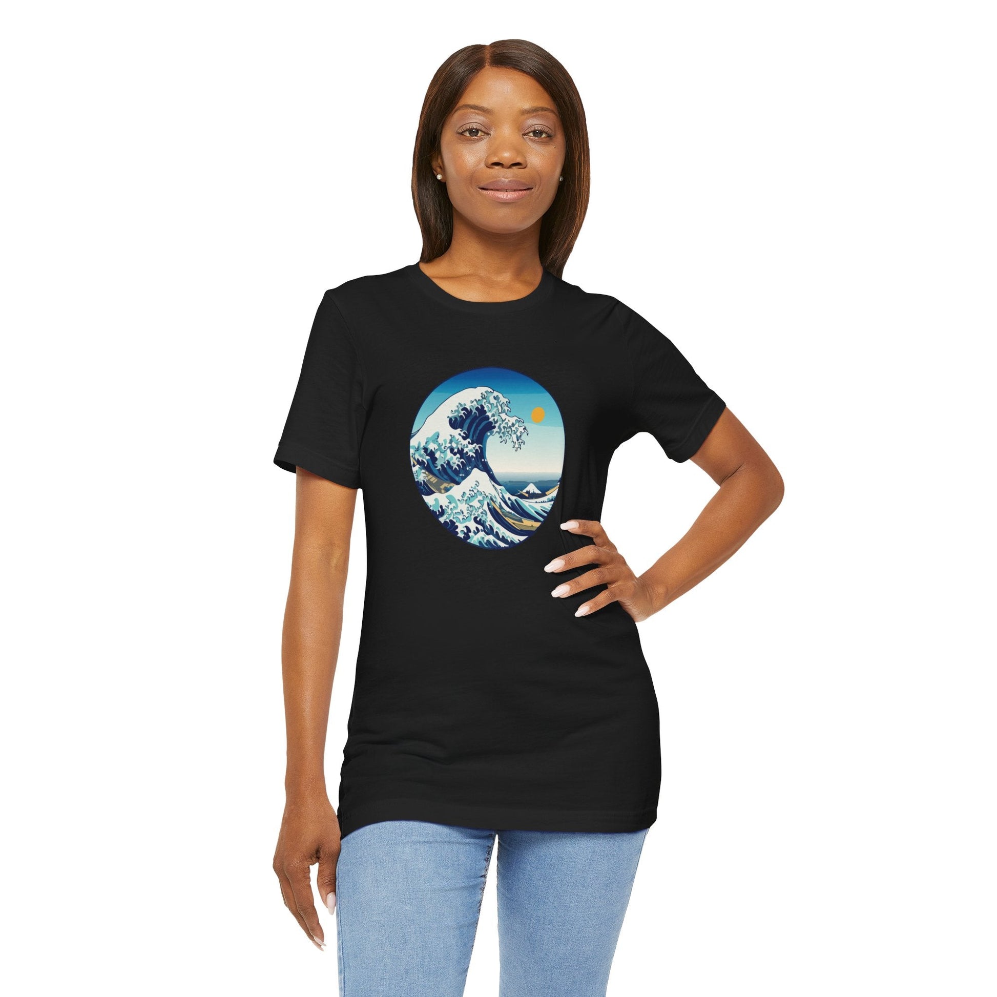 Ocean Wave Graphic Tee - Perfect for Beach Lovers, Summer Vibes, Casual Outfits, Gift for Surfers, Eco-Friendly Fashion Printify