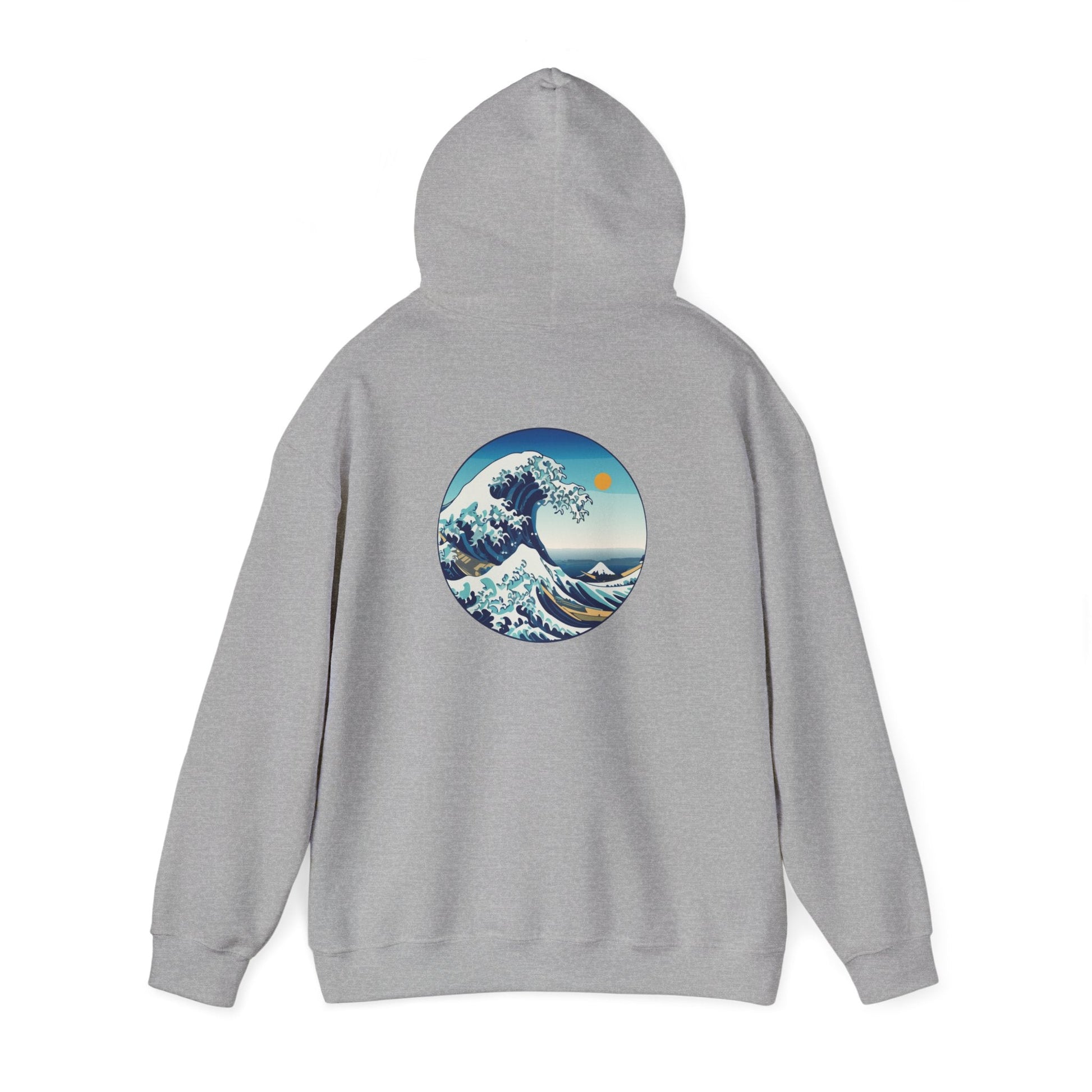 Ocean Wave Graphic Hoodie, Cozy Unisex Sweatshirt, Nature Lover Gift, Beach Vibes Apparel, Art-Inspired Clothing Printify