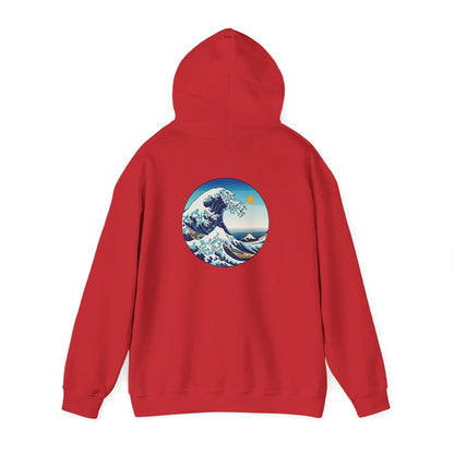 Ocean Wave Graphic Hoodie, Cozy Unisex Sweatshirt, Nature Lover Gift, Beach Vibes Apparel, Art-Inspired Clothing Boho Wear