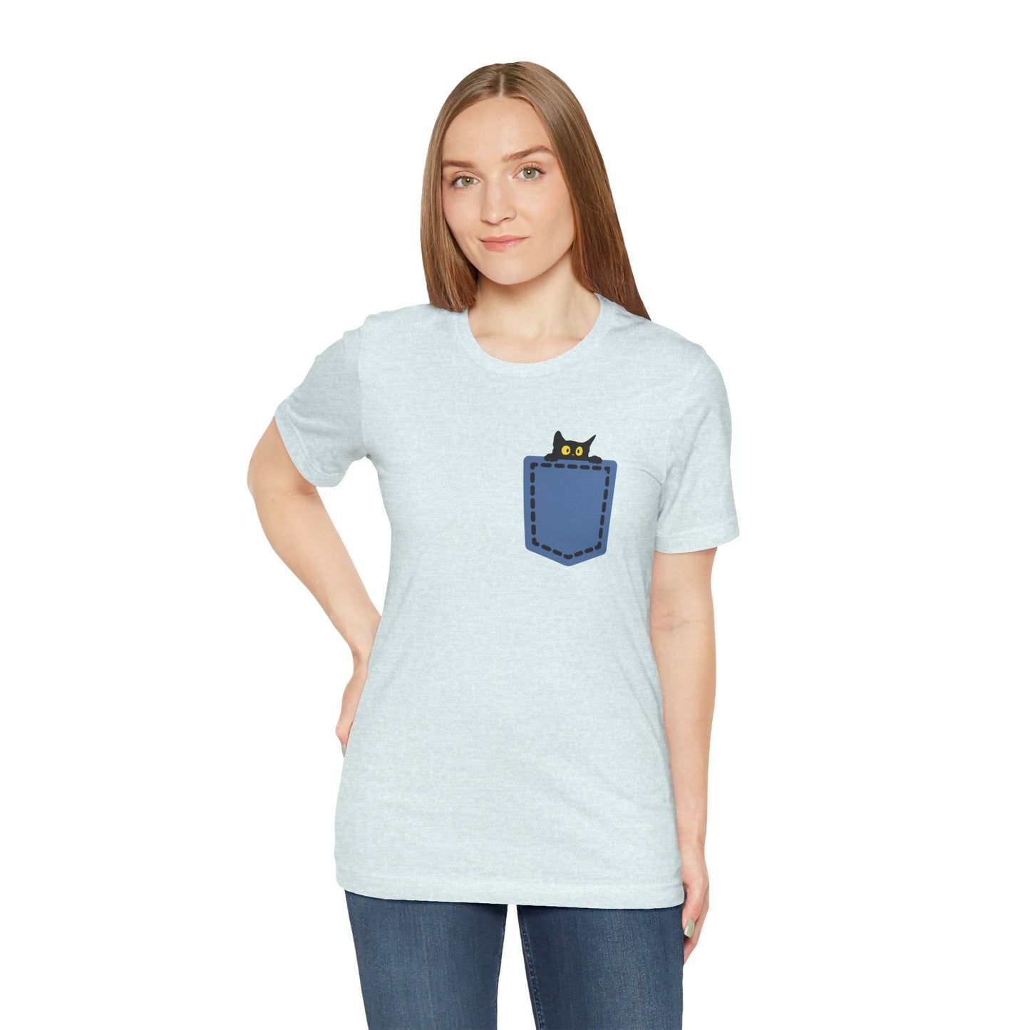 Cat Pocket Tee Boho Wear