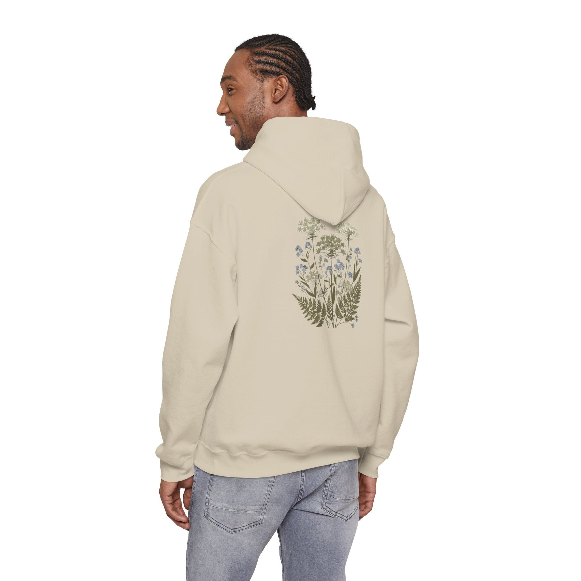 Botanical Print Unisex Hoodie - Embrace Nature Boho Wear