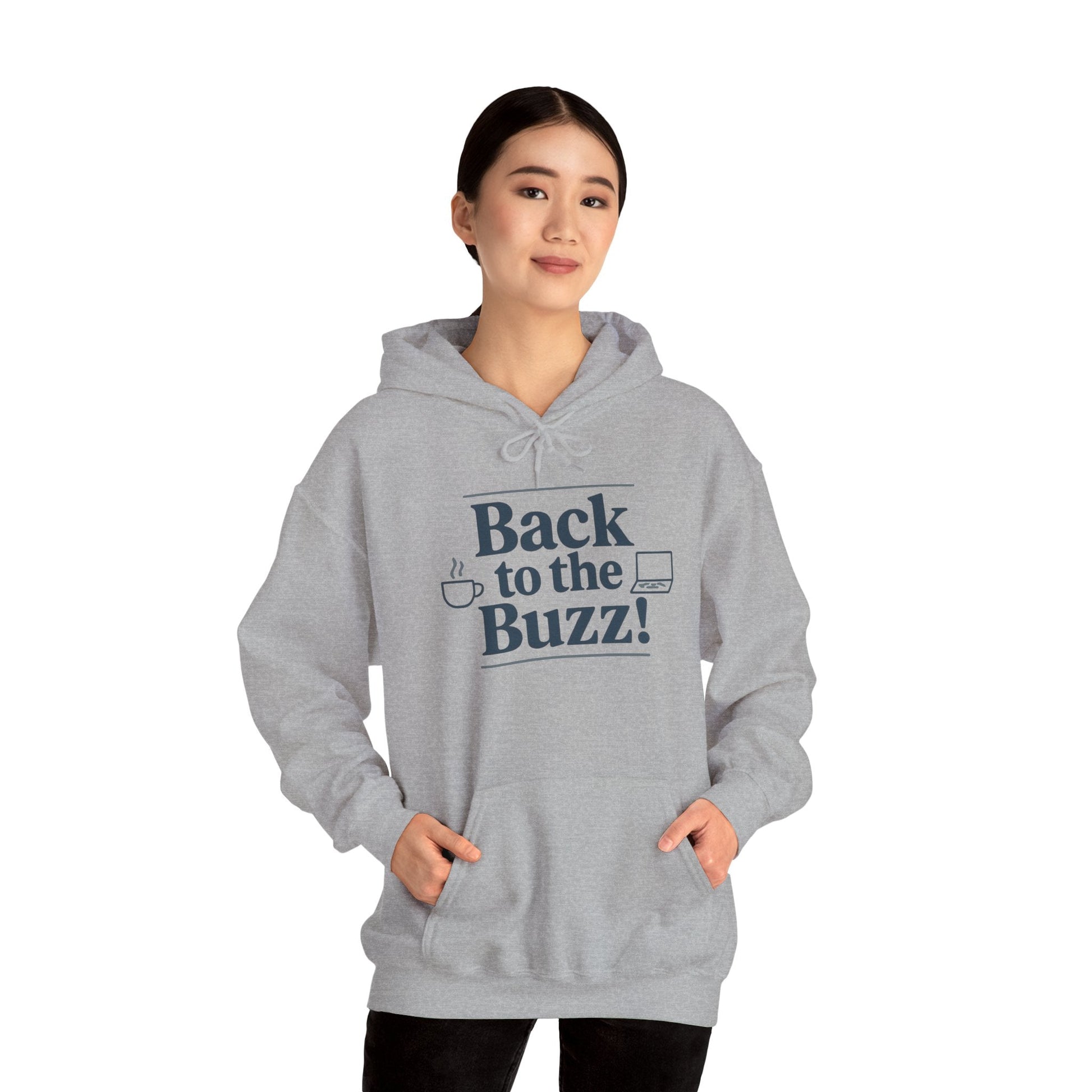 Hooded Sweatshirt - 'back to the buzz' Design Printify