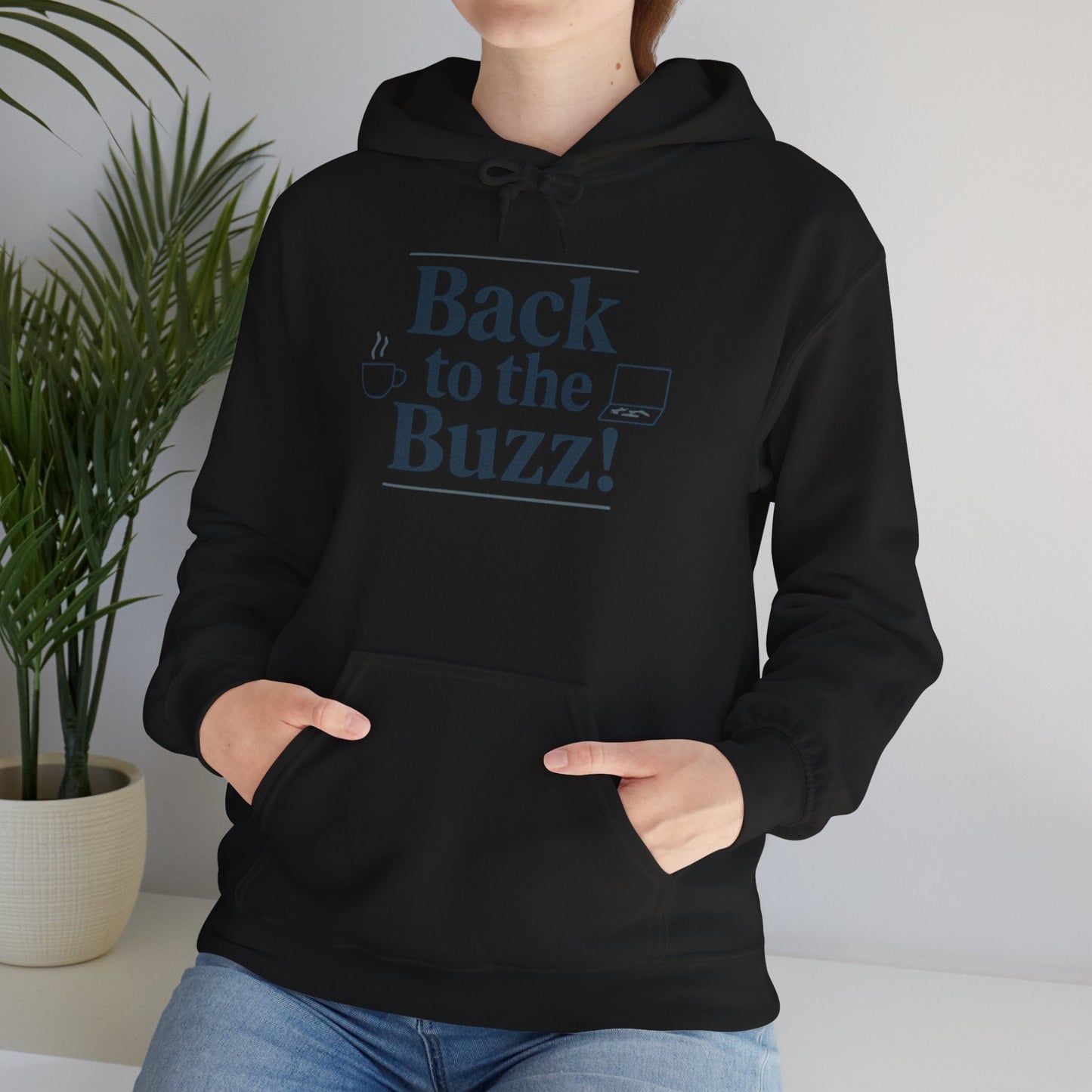 Hooded Sweatshirt - 'back to the buzz' Design Printify