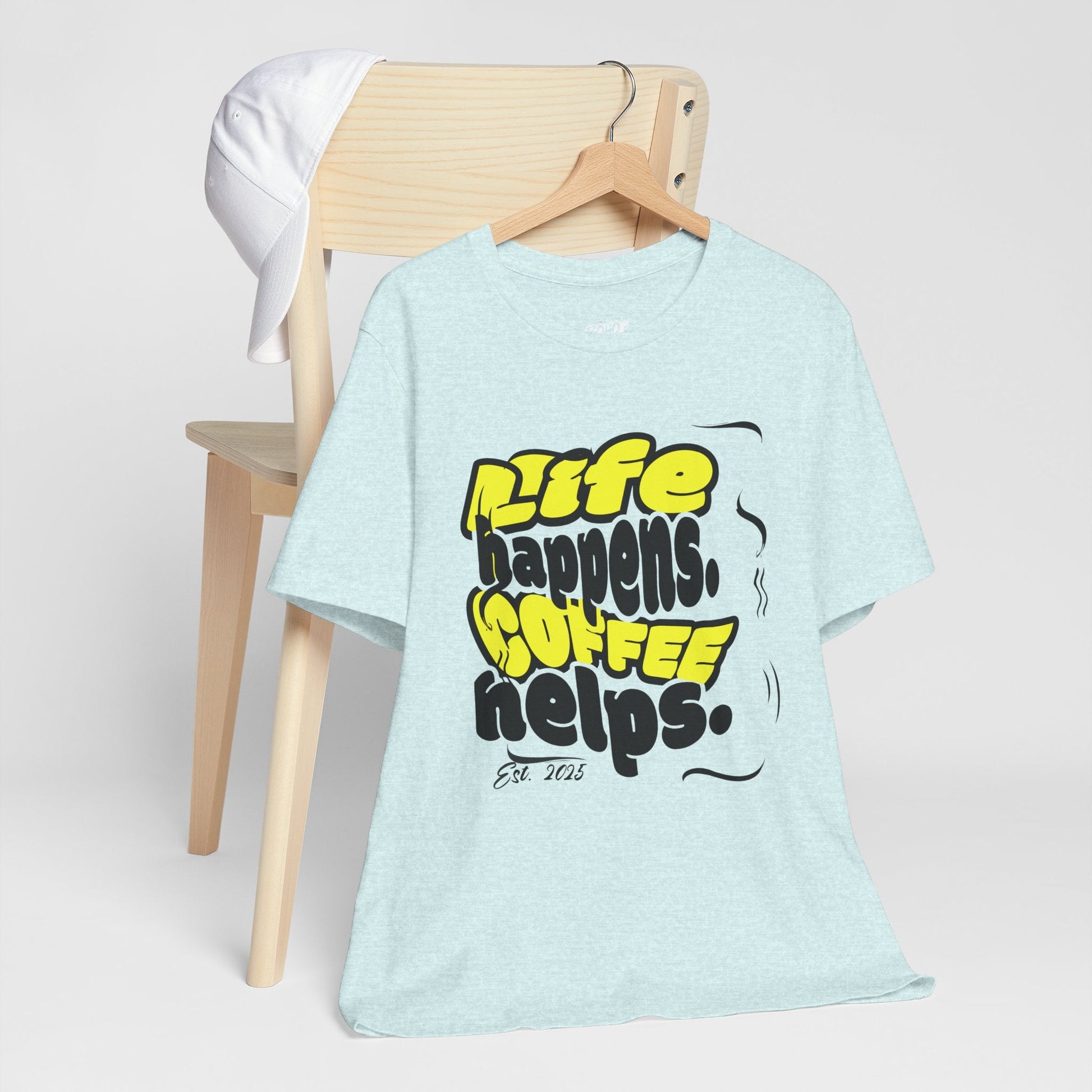 Coffee Lover T-Shirt - Life happens Coffee helps Boho Wear