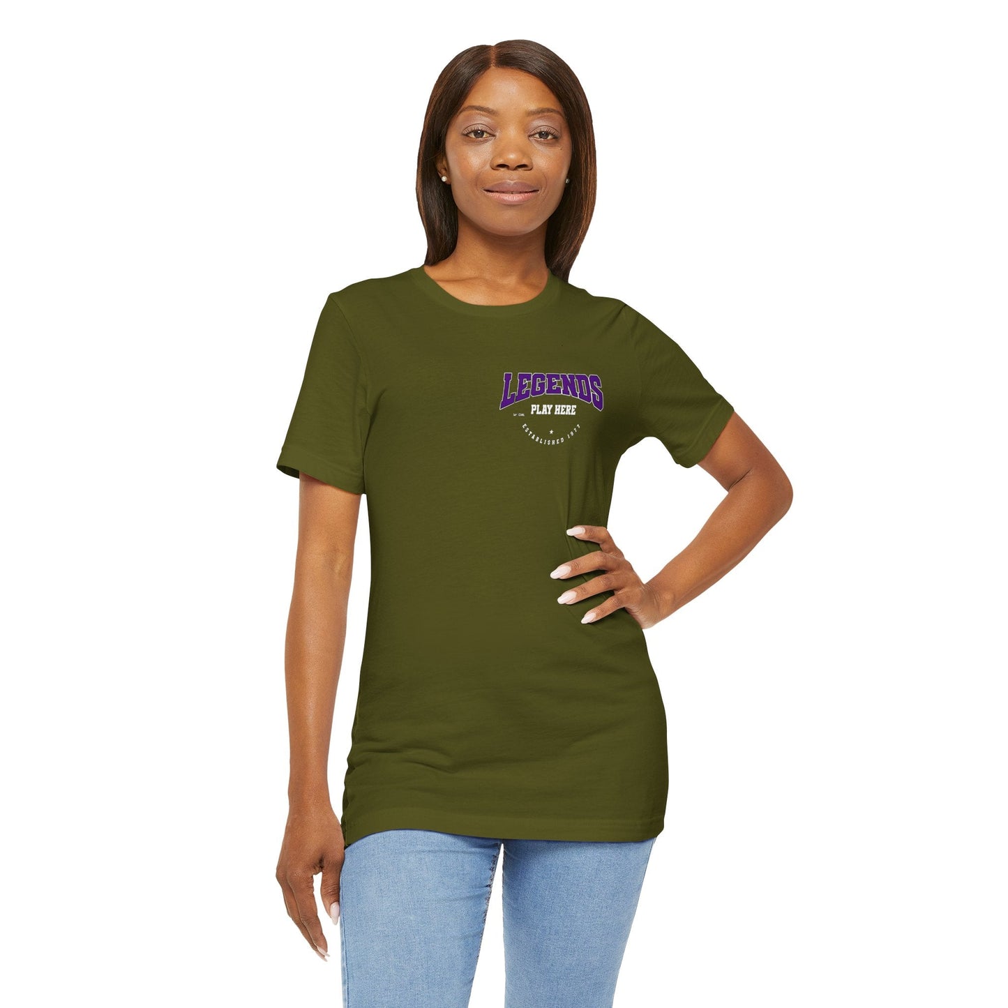 Legends Play Here Tee, Casual Unisex T-Shirt, Gift for Gamers, Birthday, Sports Fan Apparel, Comfortable Everyday Wear Boho Wear