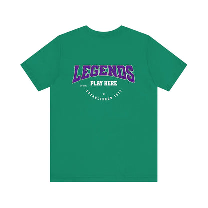 Legends Play Here Tee, Casual Unisex T-Shirt, Gift for Gamers, Birthday, Sports Fan Apparel, Comfortable Everyday Wear Boho Wear
