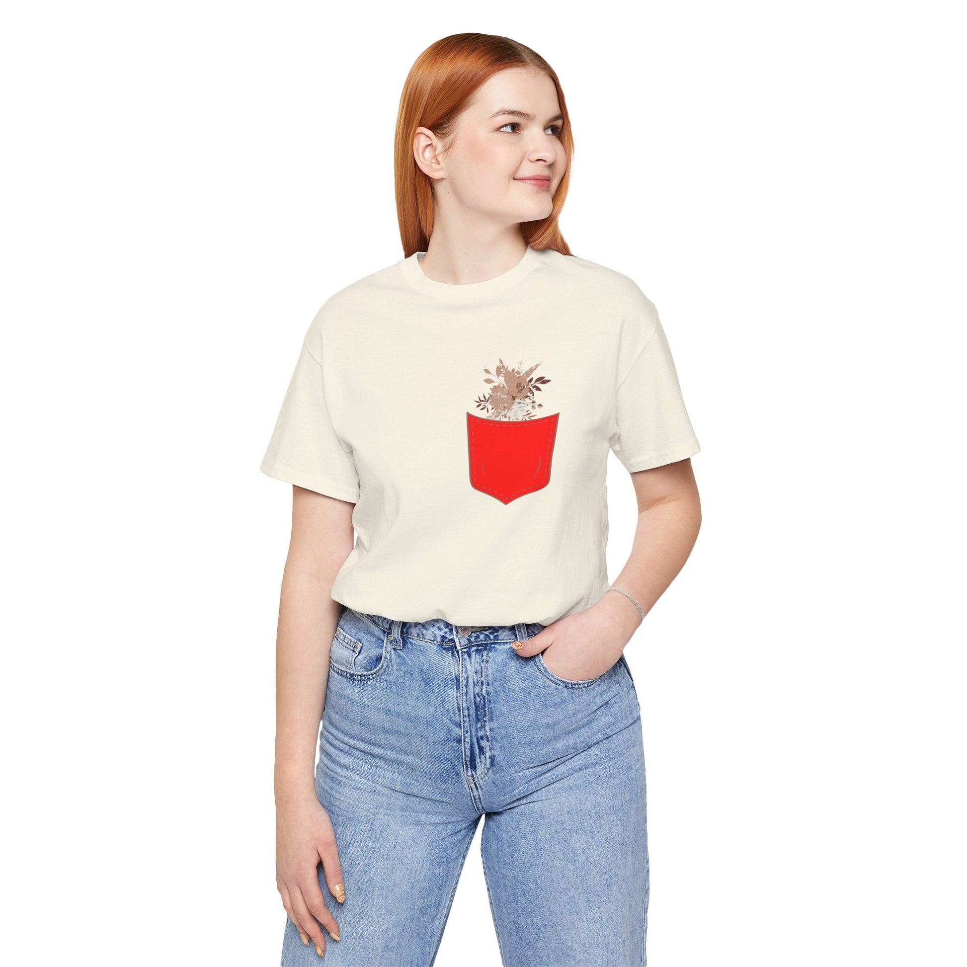 Pocket and Dry Flowers Tee Printify