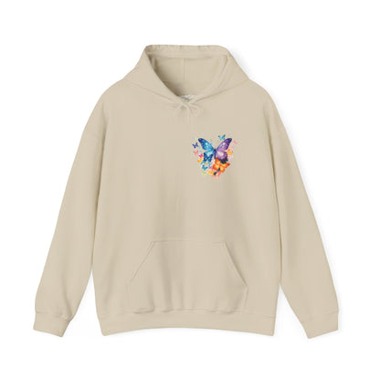 Colorful Butterfly Hoodie - Artistic Unisex Sweatshirt for Spring Adventures Printify