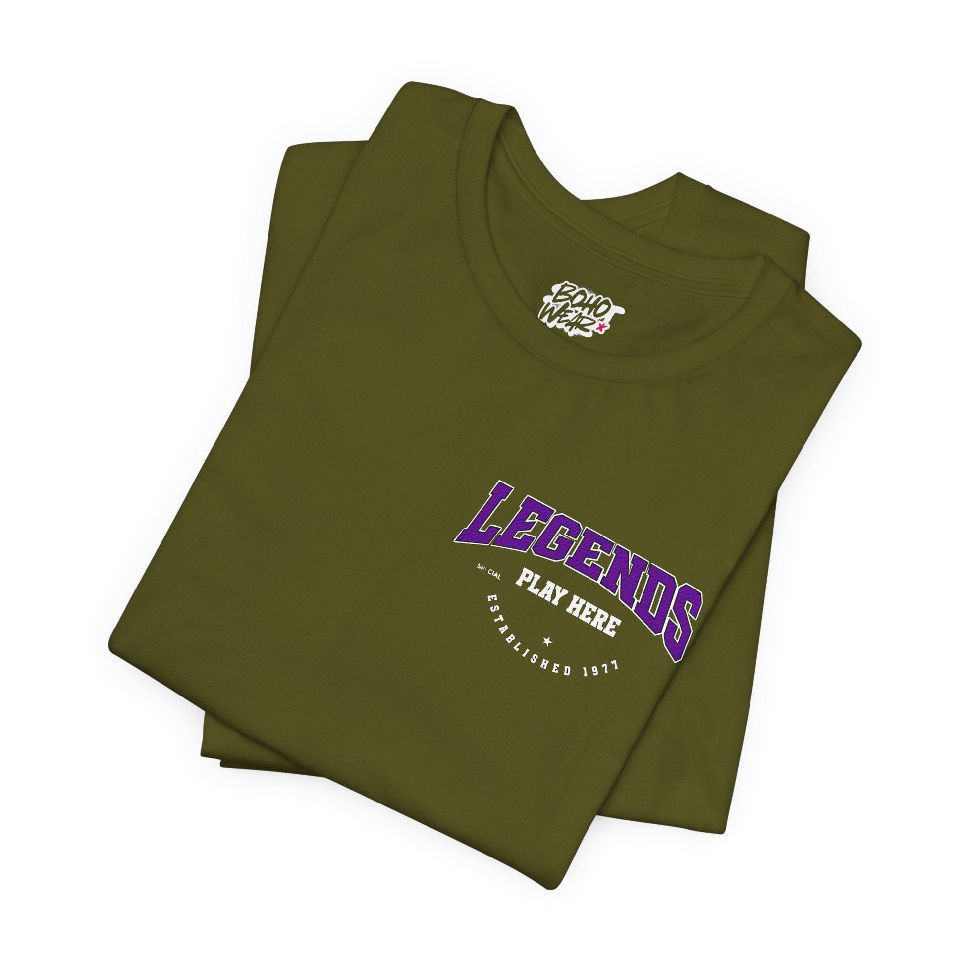 Legends Play Here Tee, Casual Unisex T-Shirt, Gift for Gamers, Birthday, Sports Fan Apparel, Comfortable Everyday Wear Boho Wear