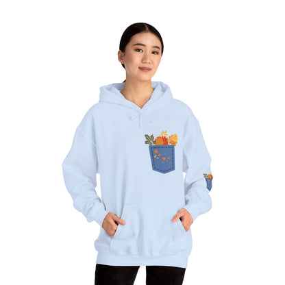 Floral Pocket Hoodie - Cozy Unisex Sweatshirt for Gardening Lovers Boho Wear