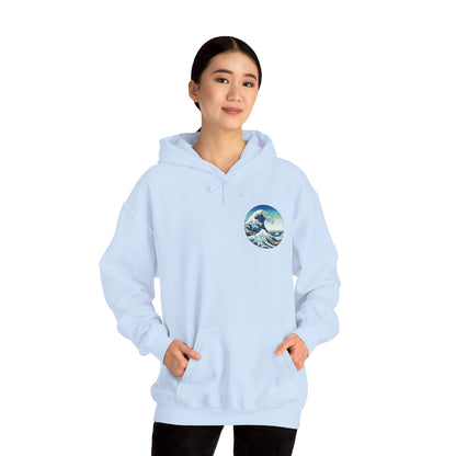 Ocean Wave Graphic Hoodie, Cozy Unisex Sweatshirt, Nature Lover Gift, Beach Vibes Apparel, Art-Inspired Clothing Boho Wear