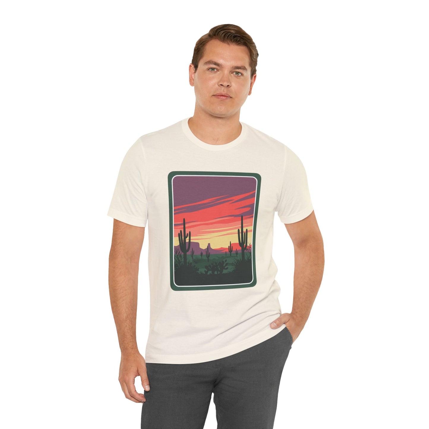 Desert Sunset Tee | Boho Style, Unisex Short Sleeve Shirt, Nature Lover Gift, Adventure Apparel, Outdoor Exploration Clothing Printify