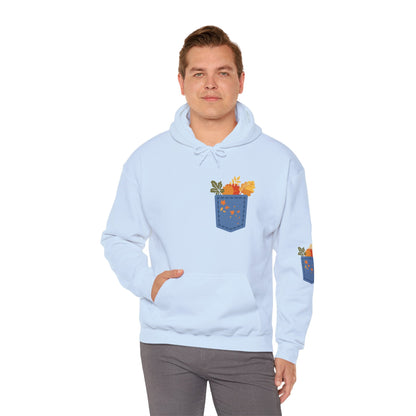 Floral Pocket Hoodie - Cozy Unisex Sweatshirt for Gardening Lovers Boho Wear