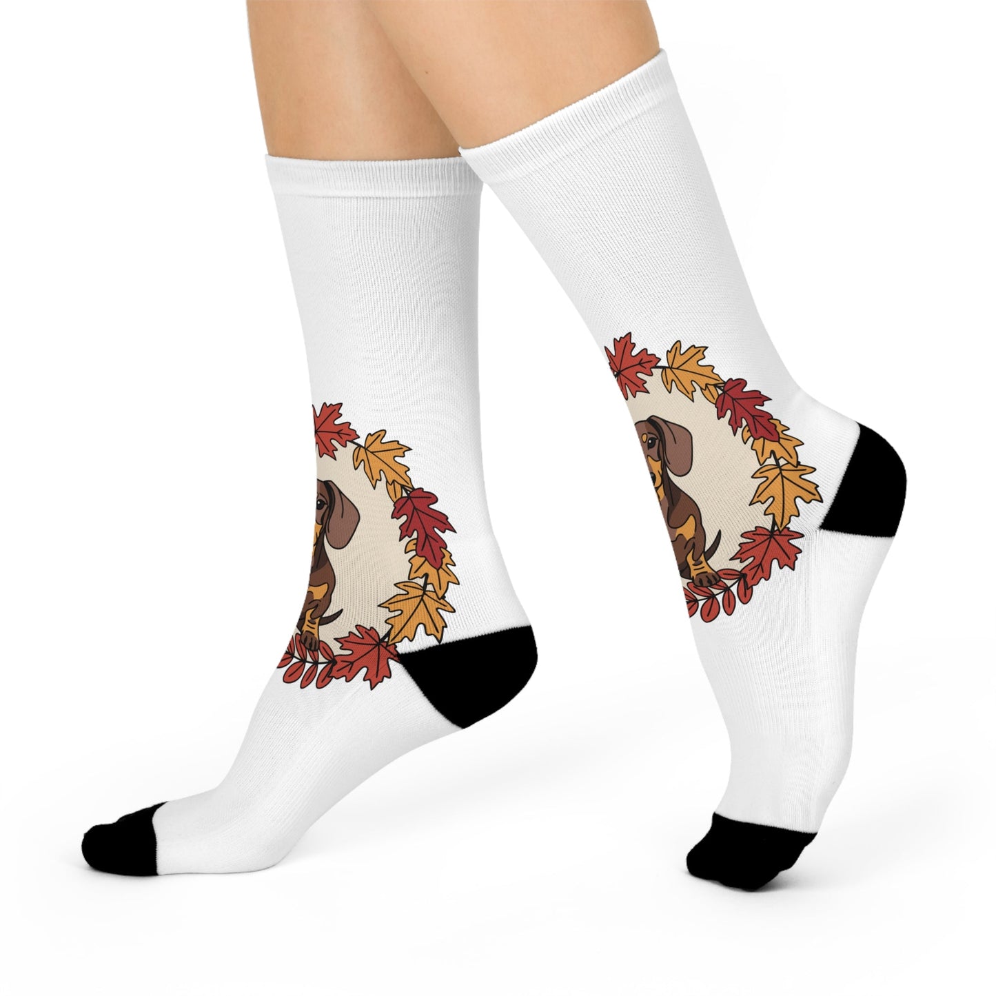 Autumn Dog Lover Crew Socks Printify