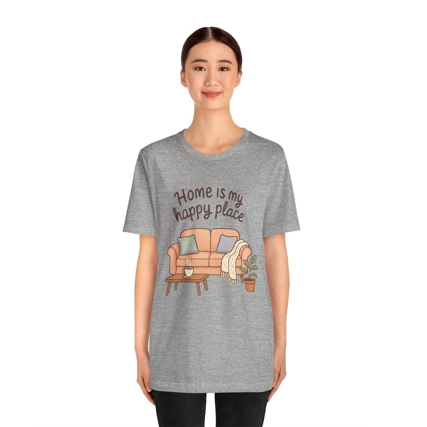 T-Shirt - Home is my Happy Place - Unisex Jersey Short Sleeve Tee Boho Wear