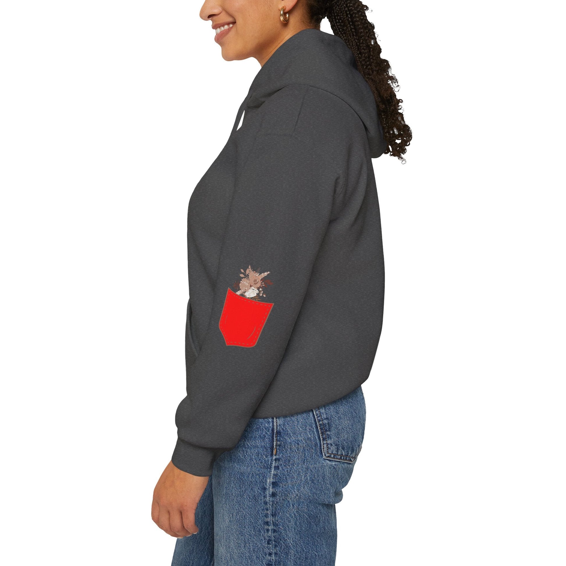 Funny Botanic Autumn Unisex Hoodie Sweatshirt with Pocket Flowers Printify