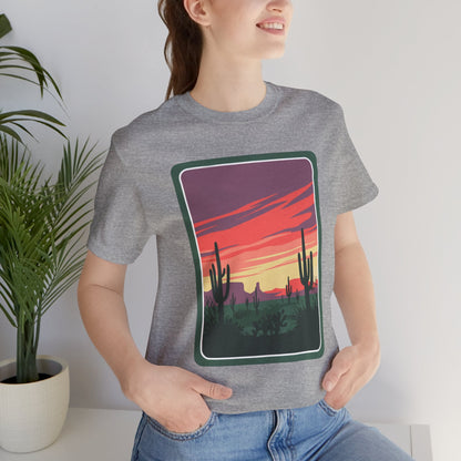 Desert Sunset Tee | Boho Style, Unisex Short Sleeve Shirt, Nature Lover Gift, Adventure Apparel, Outdoor Exploration Clothing Printify