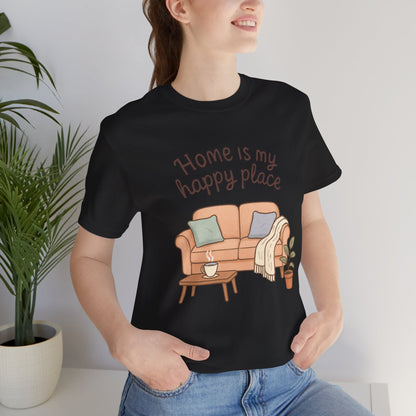 T-Shirt - Home is my Happy Place - Unisex Jersey Short Sleeve Tee Boho Wear