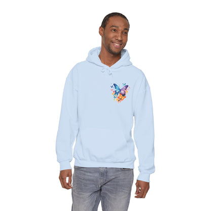Colorful Butterfly Hoodie - Artistic Unisex Sweatshirt for Spring Adventures Printify