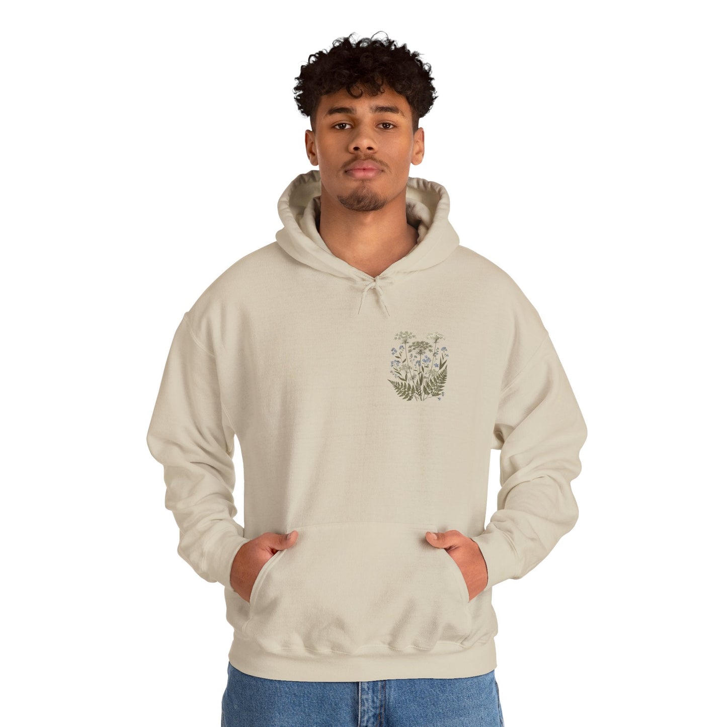 Botanical Print Unisex Hoodie - Embrace Nature Boho Wear