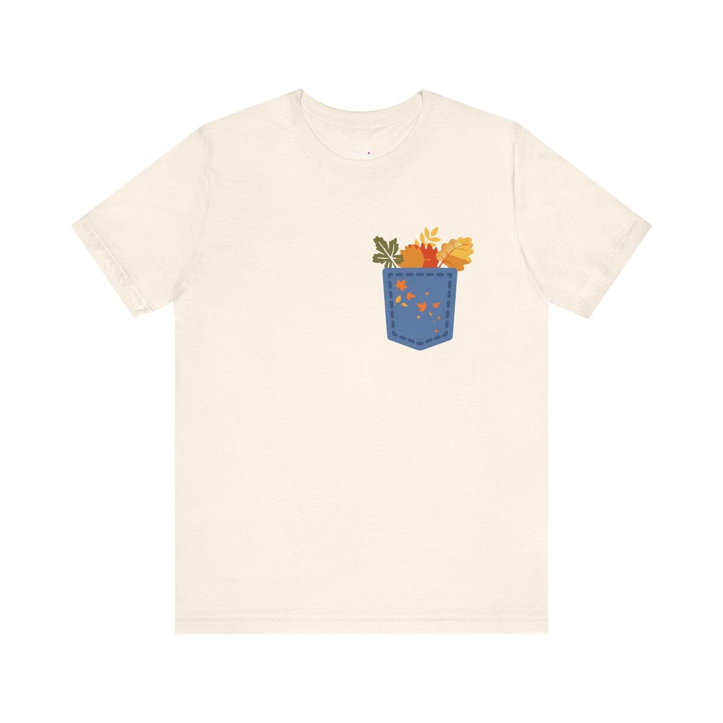Pocket Boho Tee - Funny Botanic Autumn Design Printify
