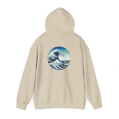 Ocean Wave Graphic Hoodie, Cozy Unisex Sweatshirt, Nature Lover Gift, Beach Vibes Apparel, Art-Inspired Clothing Printify