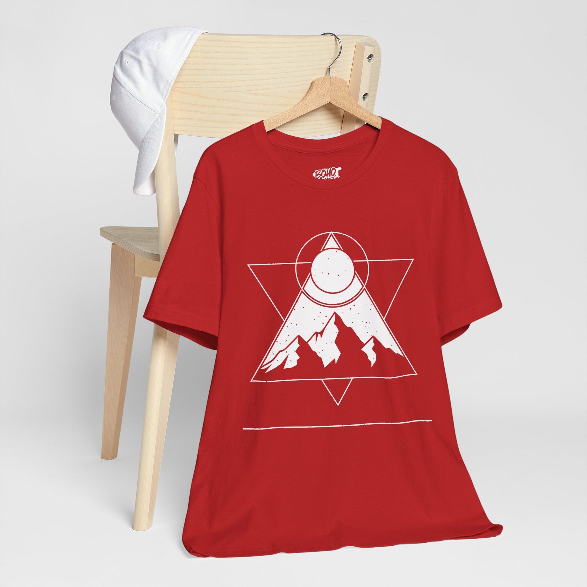 Mountain Sun Graphic Tee, Nature Lover Shirt, Outdoorsy Gift, Bohemian Style T-Shirt, Adventure, Unisex Jet Black Tee Printify