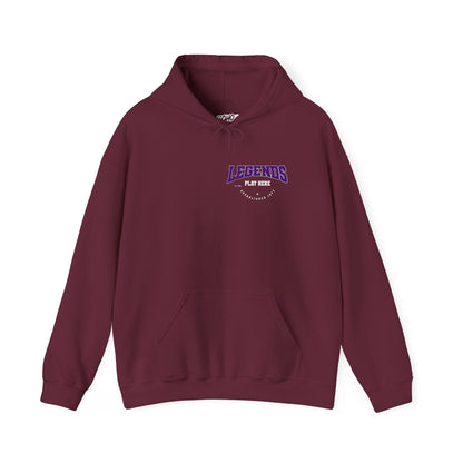 Legends Play Here Hoodie | Unisex Heavy Blend™ Sweatshirt for Gamers, Casual Wear, Friends Gatherings, Cozy Gift Ideas, Unique Style Boho Wear