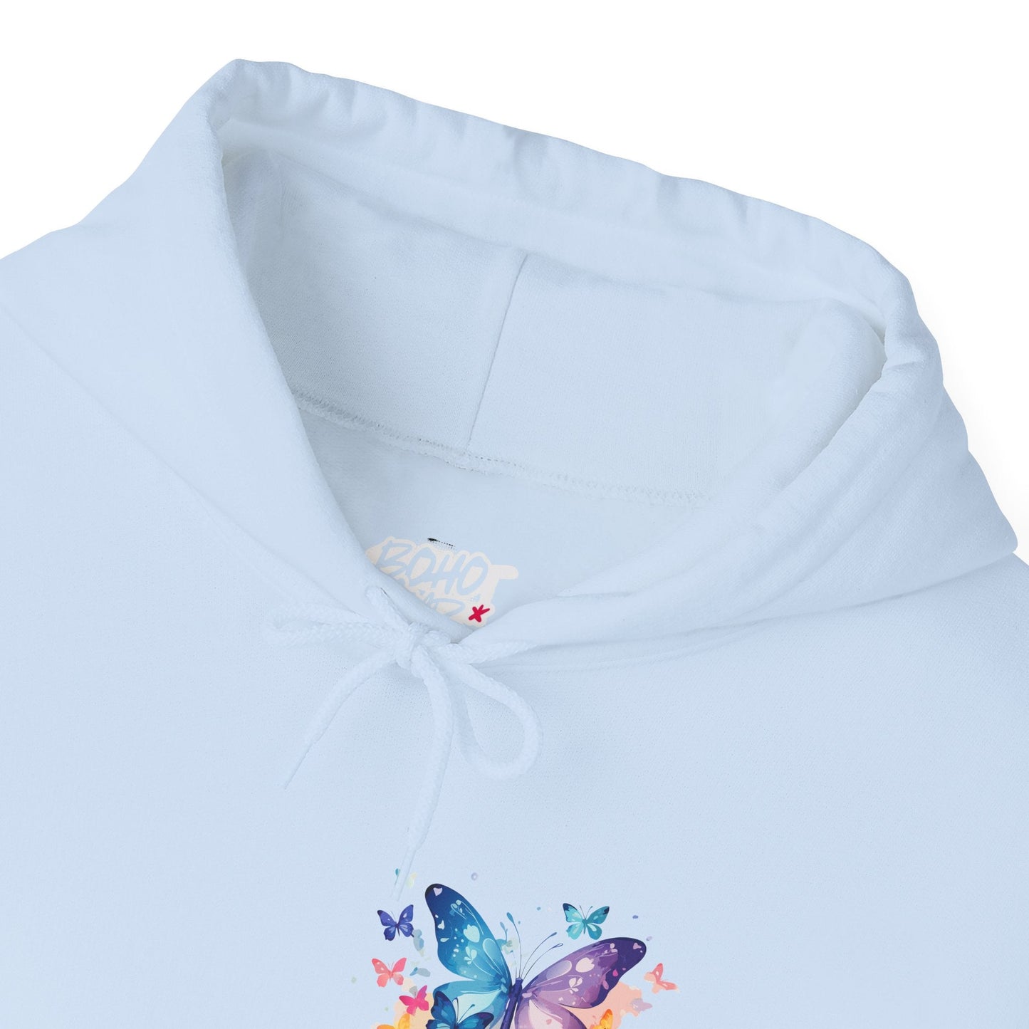 Colorful Butterfly Hoodie - Artistic Unisex Sweatshirt for Spring Adventures Printify