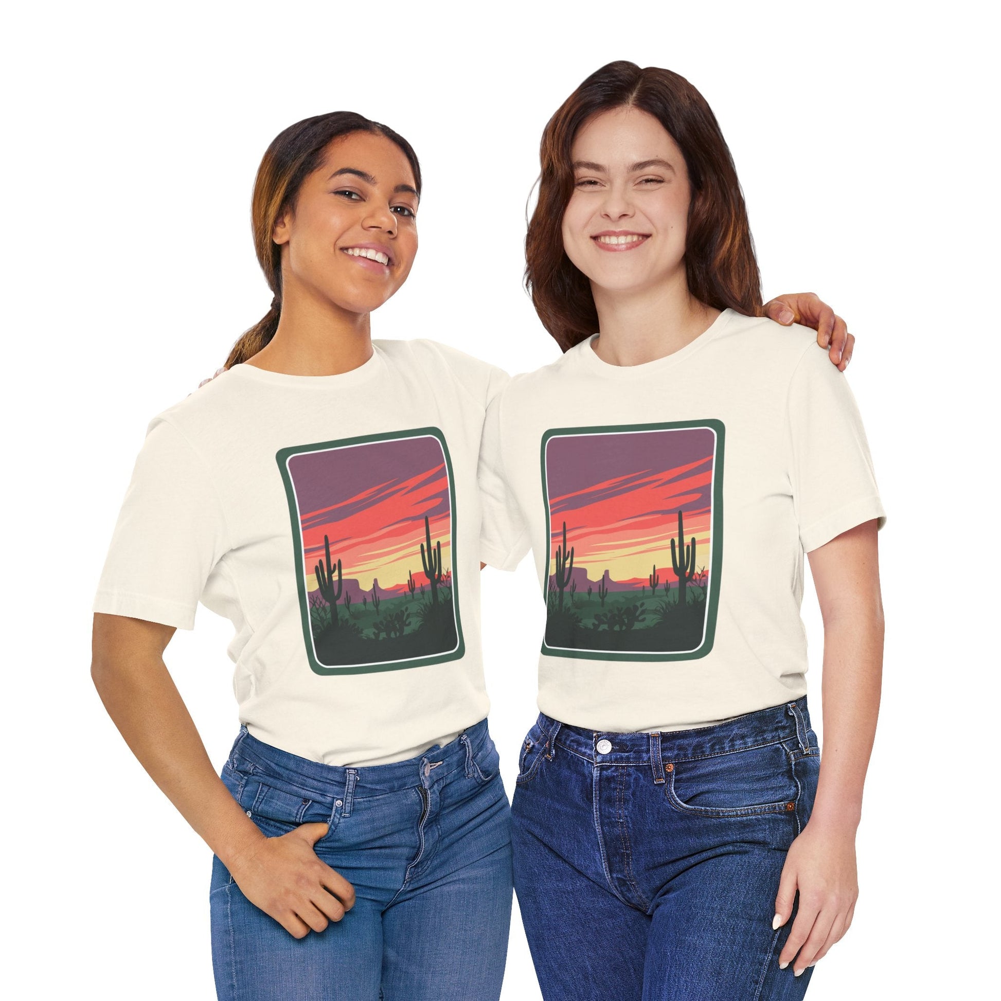 Desert Sunset Tee | Boho Style, Unisex Short Sleeve Shirt, Nature Lover Gift, Adventure Apparel, Outdoor Exploration Clothing Printify