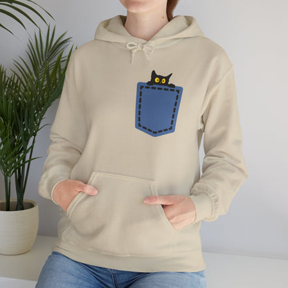 Cat Pocket Hoodie | Cute Cat Lover Gift, Unisex Printify