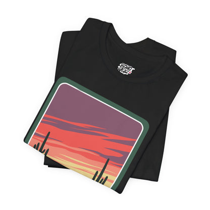 Desert Sunset Tee | Boho Style, Unisex Short Sleeve Shirt, Nature Lover Gift, Adventure Apparel, Outdoor Exploration Clothing Printify