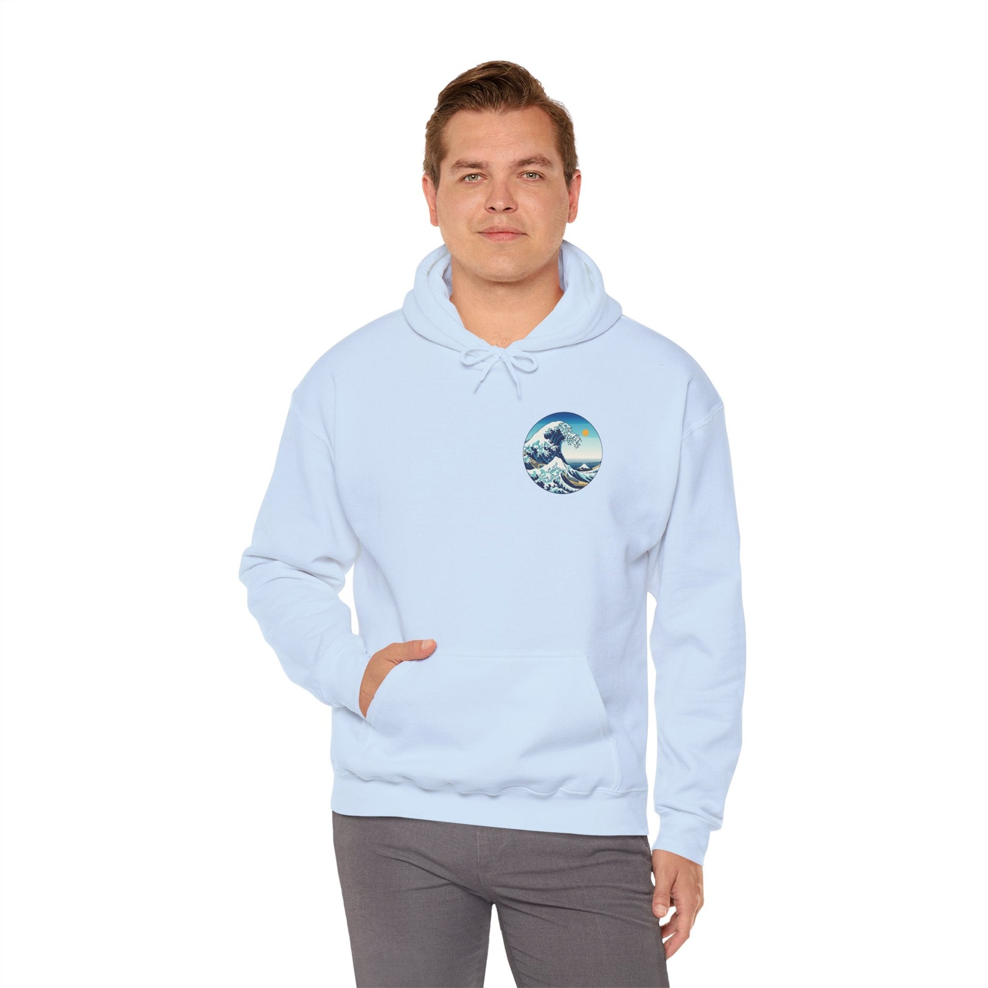 Ocean Wave Graphic Hoodie, Cozy Unisex Sweatshirt, Nature Lover Gift, Beach Vibes Apparel, Art-Inspired Clothing Boho Wear