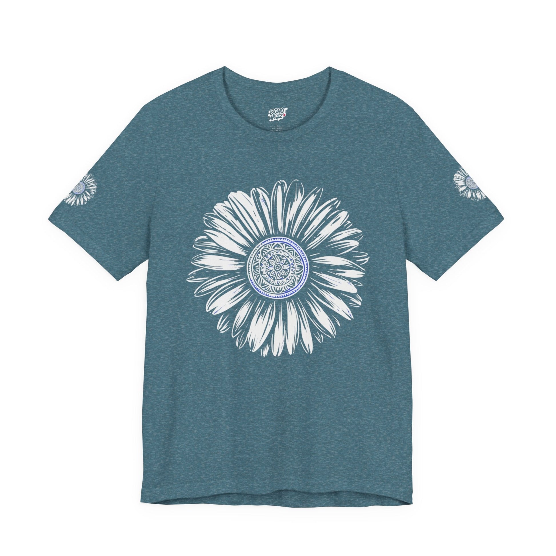 Boho Blue Mandala Tee Boho Wear