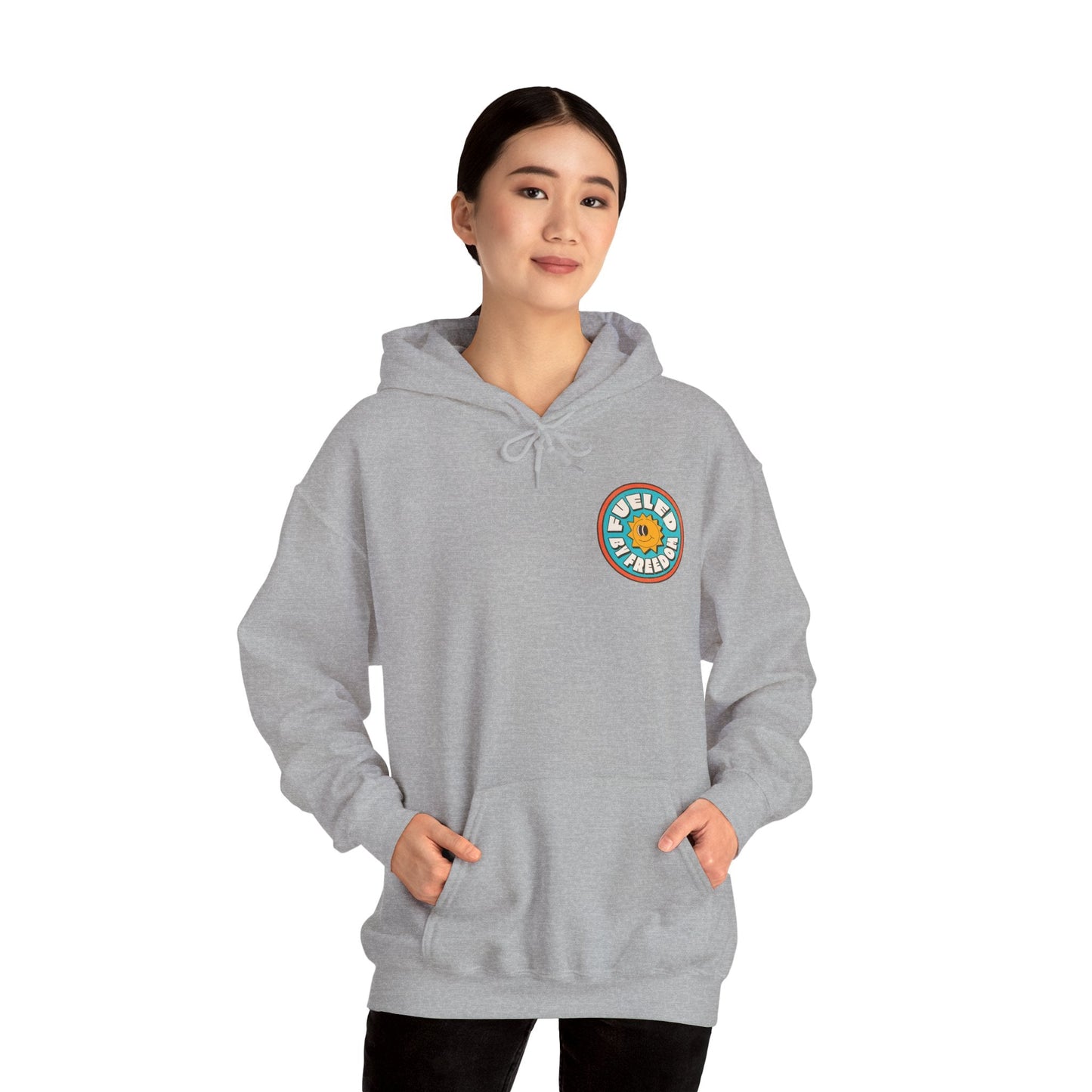 Hooded Sweatshirt Fueled by Freedom Boho Wear